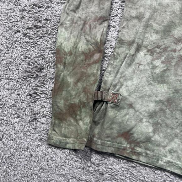 DA NANG Y2K Green Tie Dye Graphic Tee T-Shirt Long Sleeve Logo Grunge Skate XS - Picture 3 of 11